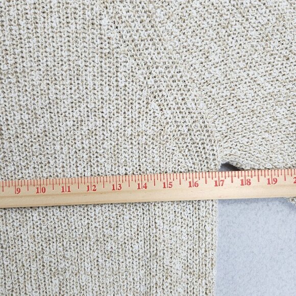 Free People Sweater Womens Large Cream Electric City Linen Blend Pullover Casual - Picture 4 of 12